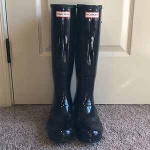 Hunter Original Back Adjustable Gloss Rain Boots